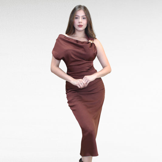 VESTIDO DETALLE METALICO EN HOMBRO