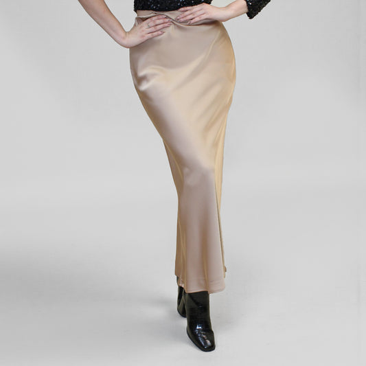 FALDA LARGA SATIN