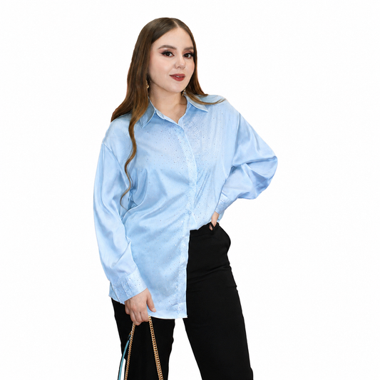 BLUSA CAMISERA  PEDRERIA