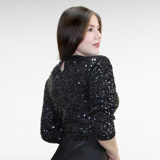 BLUSA CORTA LENTEJUELA