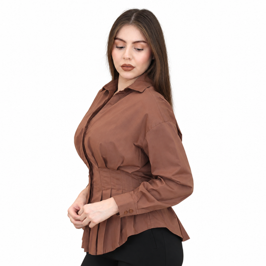 BLUSA MANGA LARGA CORTE PRINCESA