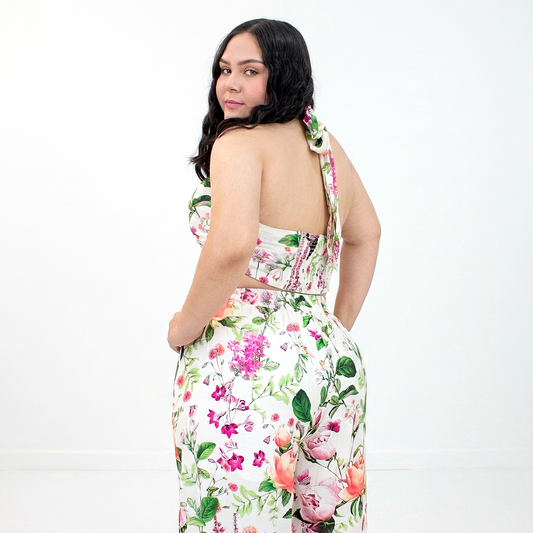 CONJUNTO PANTALON  FLORAL Y TOP